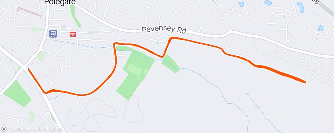 Map of the activity, Intervals : 5x150m, 5x300m