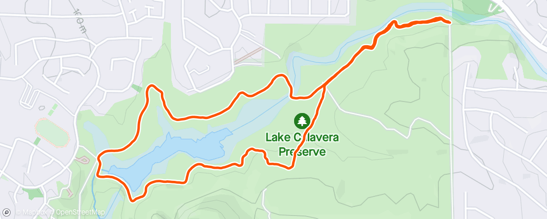Map of the activity, Calavera hike