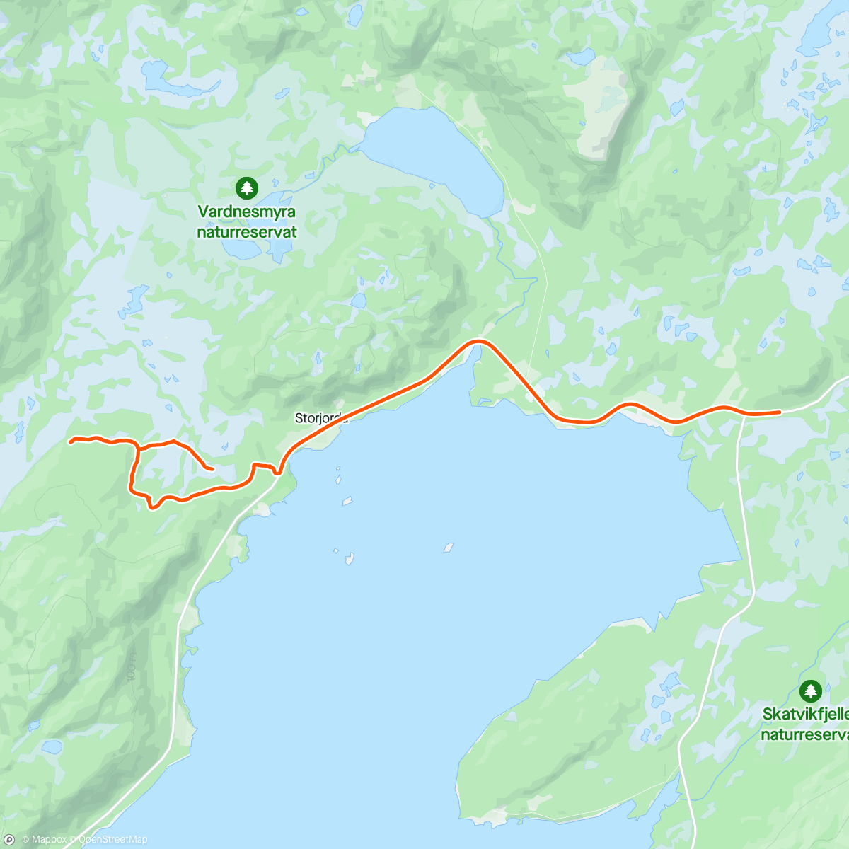 Mapa de la actividad, Årdendalen park - hike