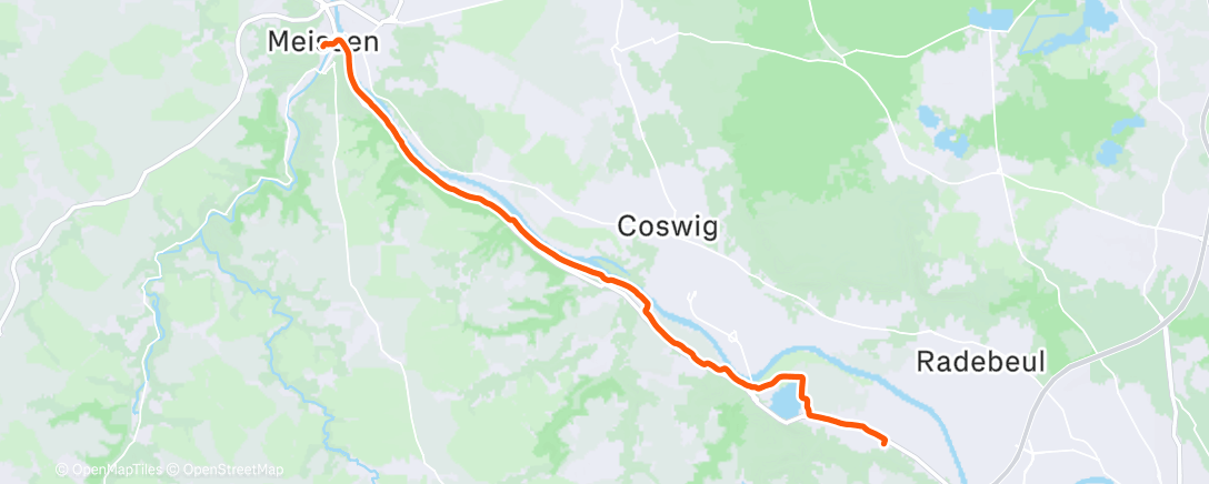 Map of the activity, Gravel-Fahrt am Morgen