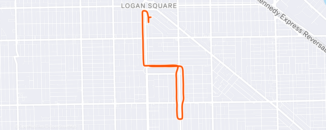 Map of the activity, Evening Run
