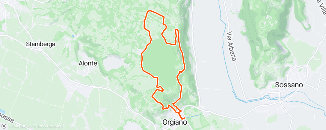 Map of the activity, Orgiano