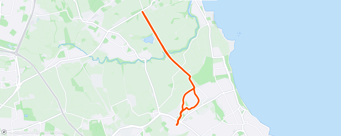 Map of the activity, Afternoon Run