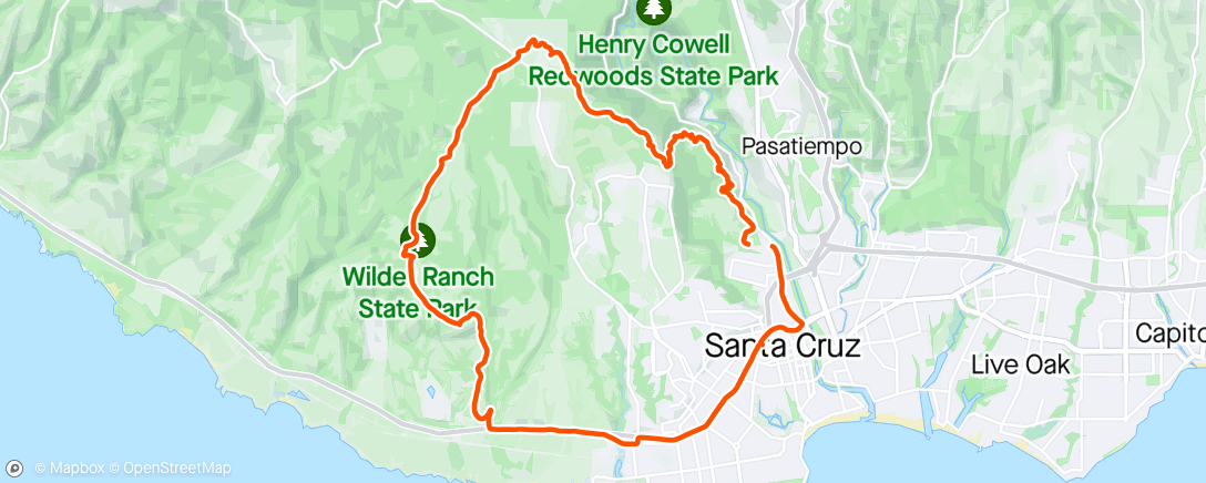 Map of the activity, funderbiking