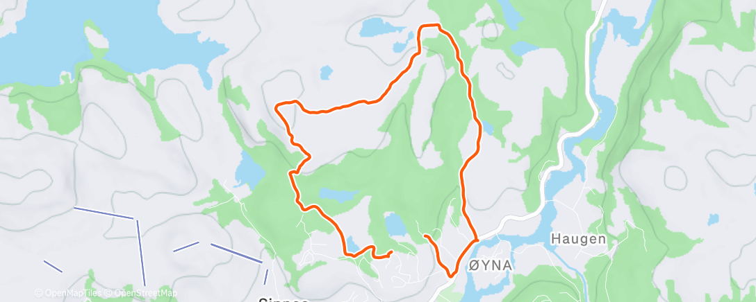 Map of the activity, Djupedalen-Stølskvævknuten