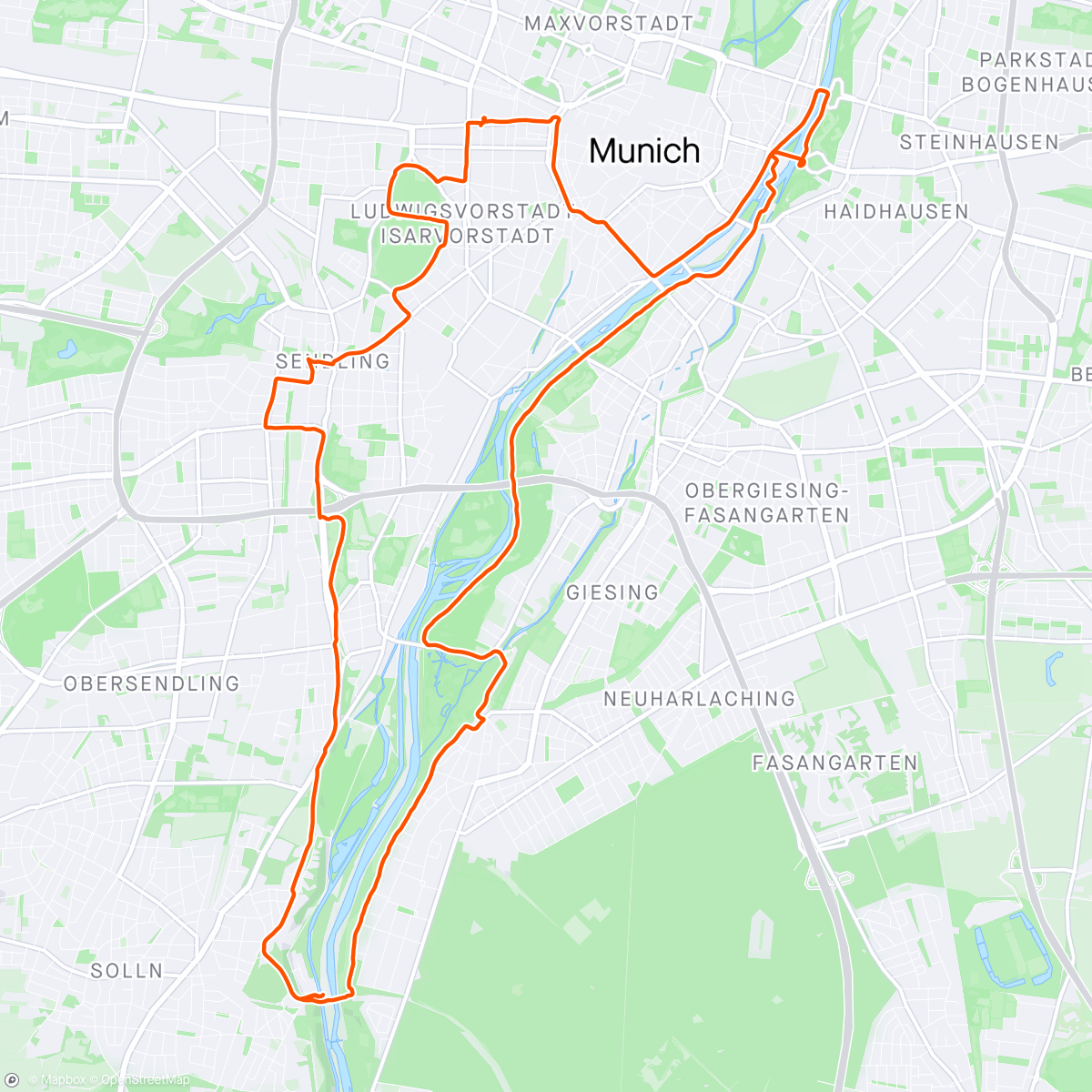Mapa de la actividad (münchen city lap)