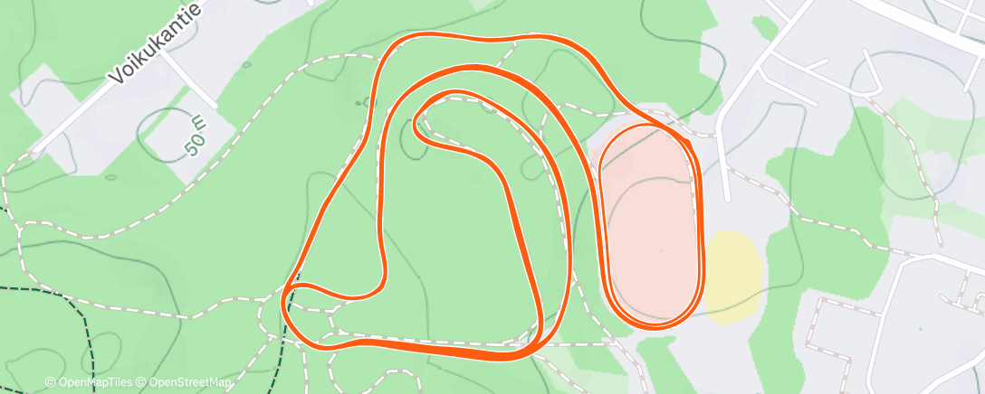 Map of the activity, Afternoon Nordic Ski