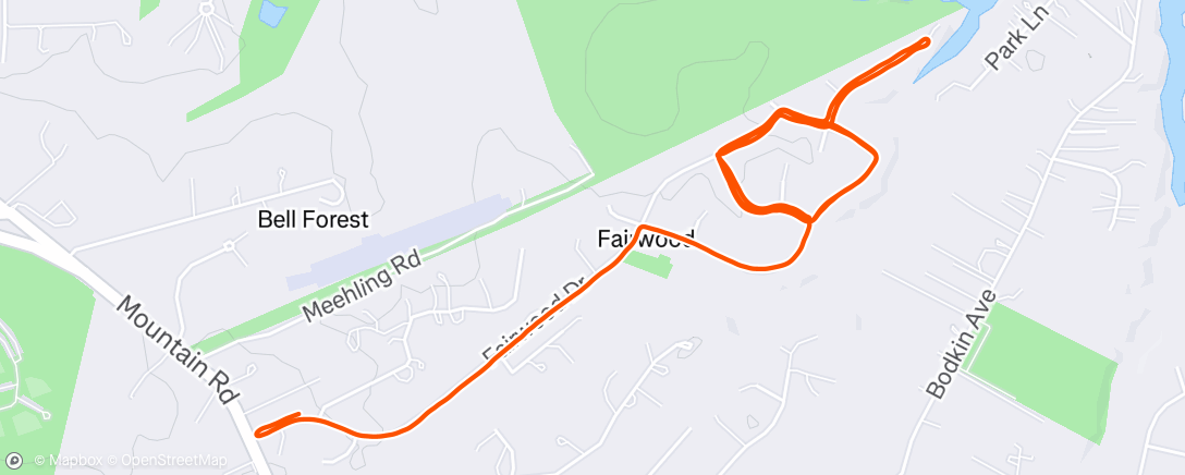 Map of the activity, Morning Run