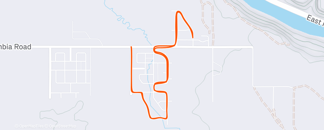 Map of the activity, Morning Run