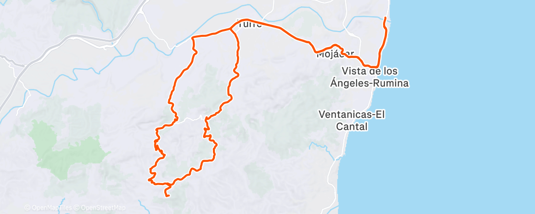 Map of the activity, Bicicleta a la hora del almuerzo