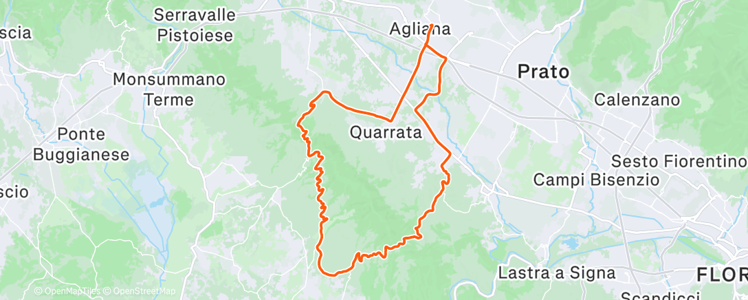 Map of the activity, Morning Ride