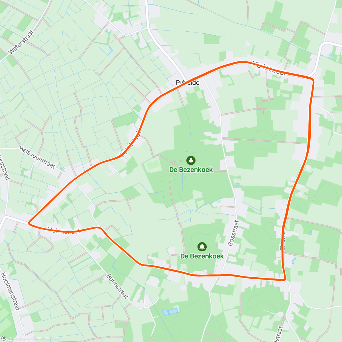 Map of the activity, Koers Puivelde