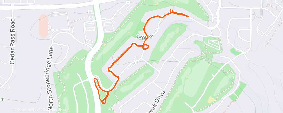 Map of the activity, Night Run