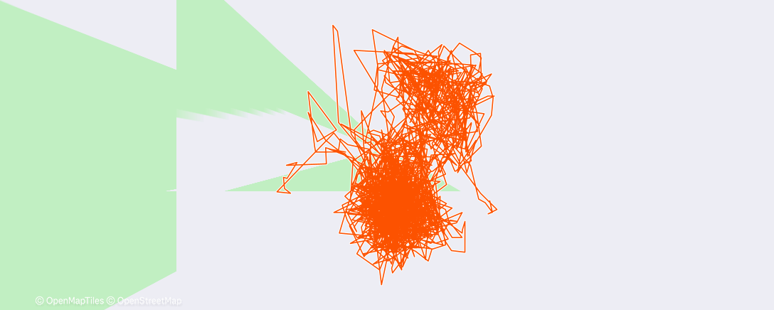 Map of the activity, Monday Night Padel