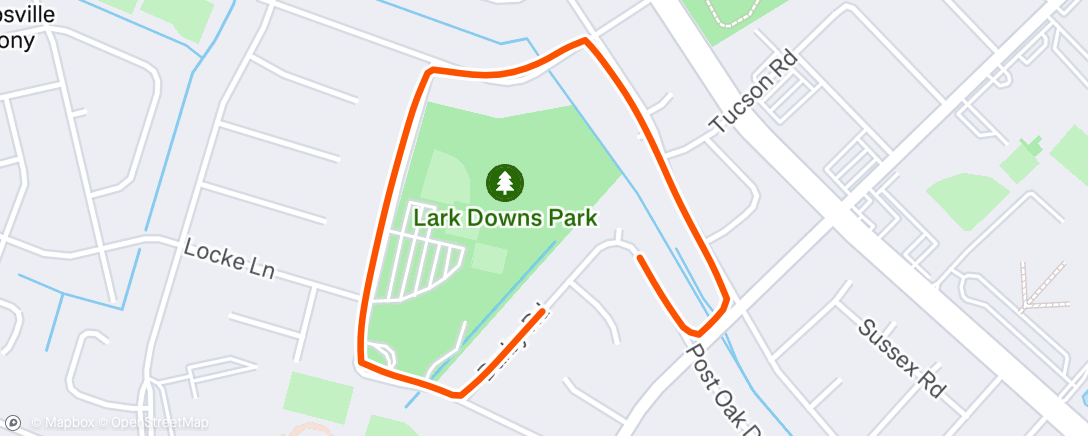 Map of the activity, Morning Run