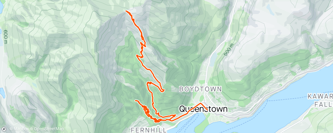 Map of the activity, Ben Lomond froth.