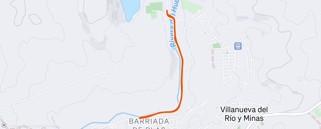 Map of the activity, Carrera Triatlon cross Minas. Lucia