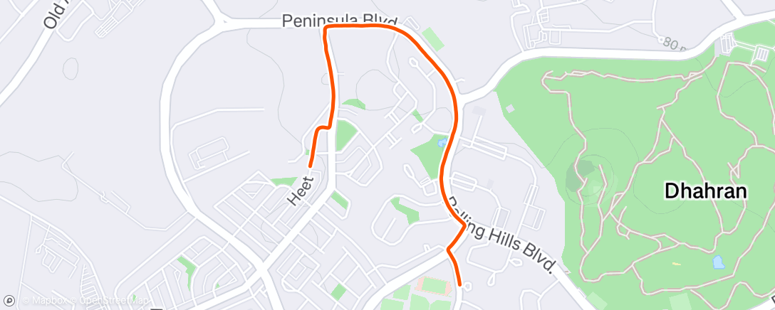 Map of the activity, Morning Run