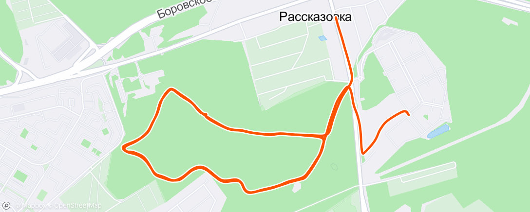 Map of the activity, Afternoon Run