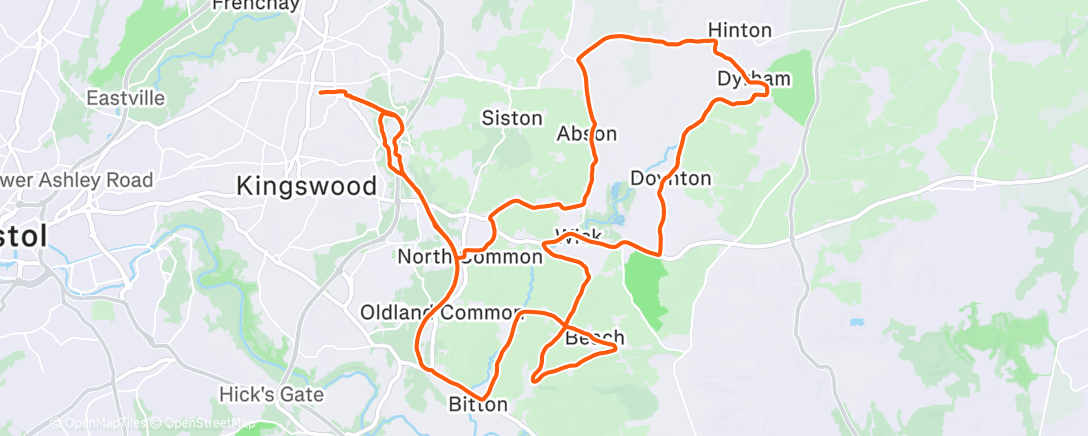 Карта физической активности (Afternoon Ride)