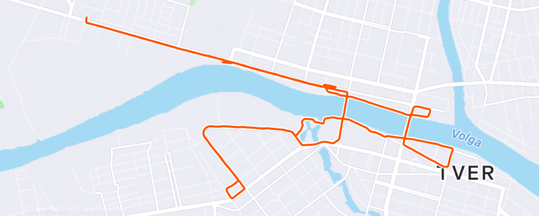 Map of the activity, Утренний забег