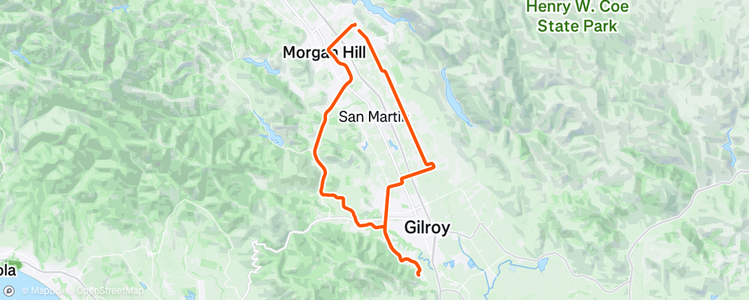 Map of the activity, Morning Ride
