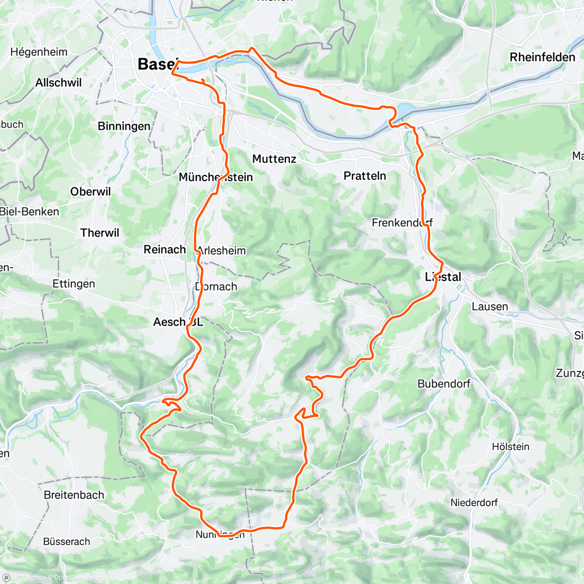 Map of the activity, Nunningen