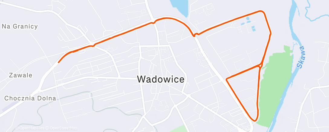 Map of the activity, Lunch Run