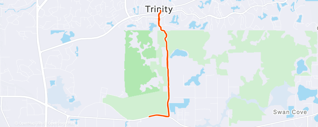 Map of the activity, Morning Run