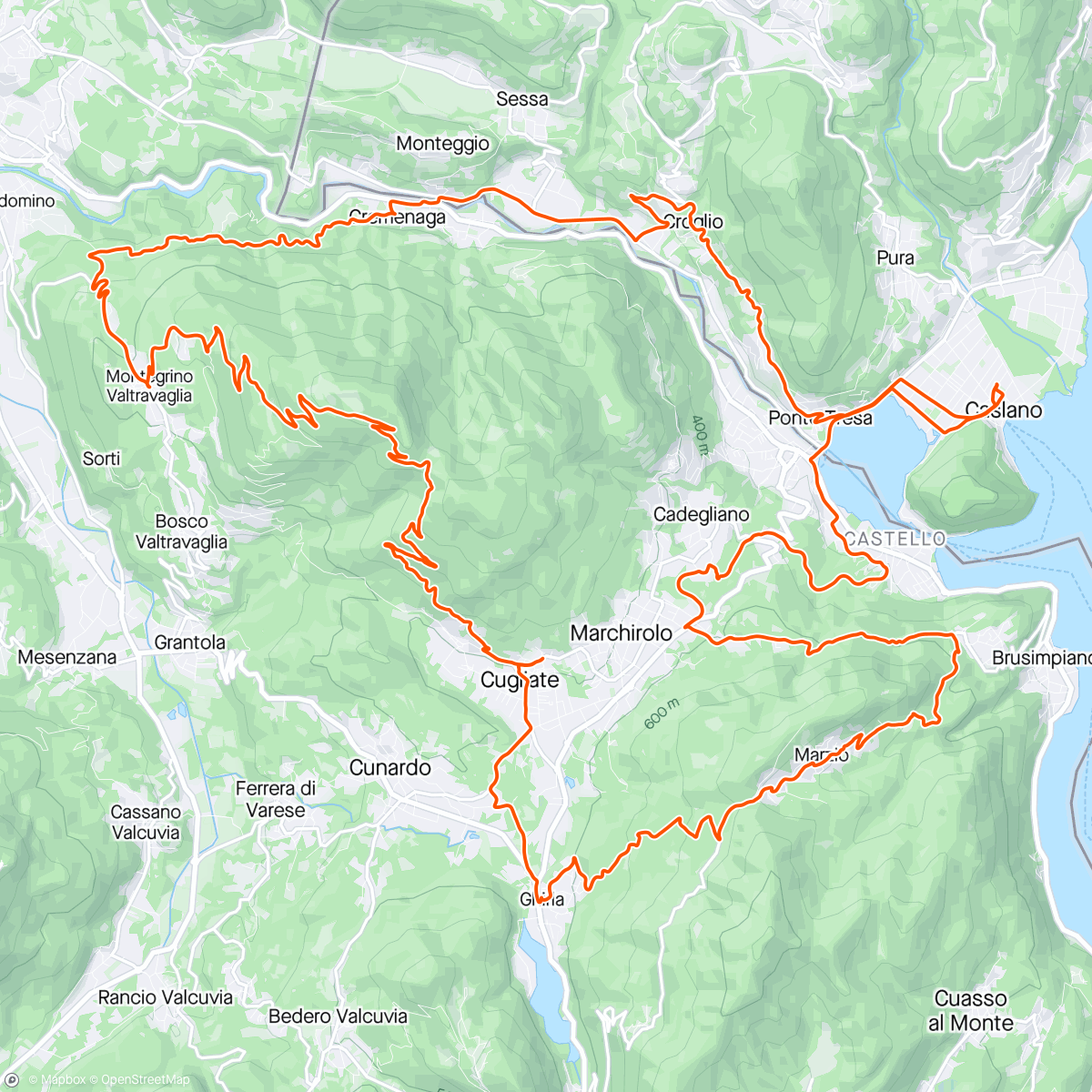 Map of the activity, Ticino Escape #6