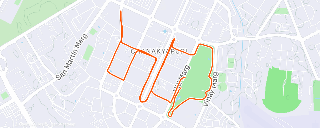 Map of the activity, Lunch Run