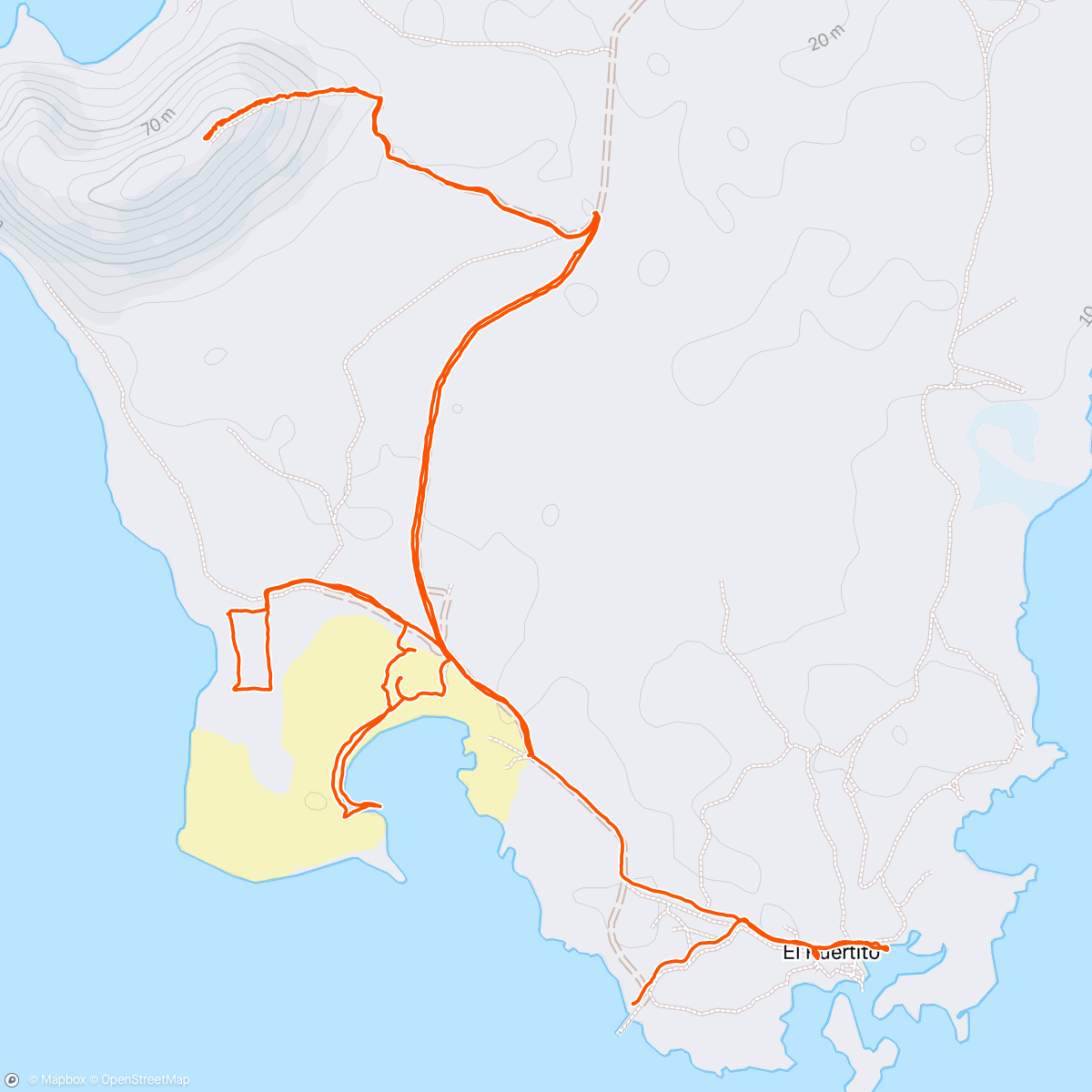 Map of the activity, Isla de Lobos