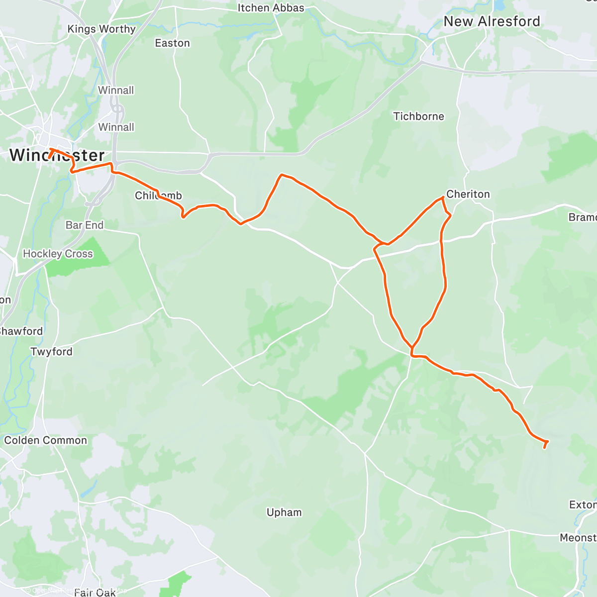Map of the activity, South Downs Way 2025