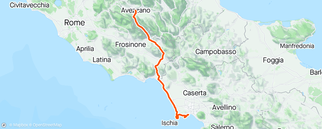 Map of the activity, Giro d’Italia Stage 9