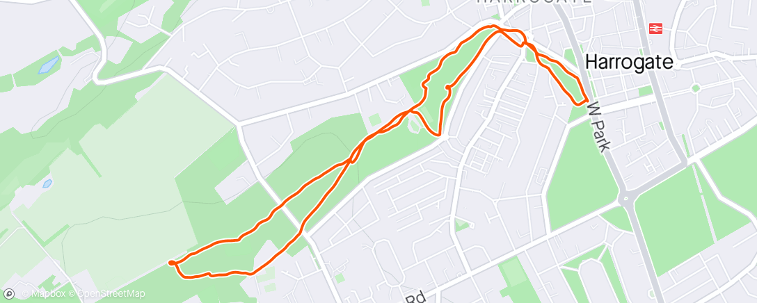 Map of the activity, Morning Run - Harrogate