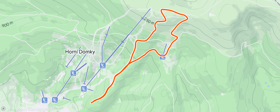 Map of the activity, Morning Backcountry Ski