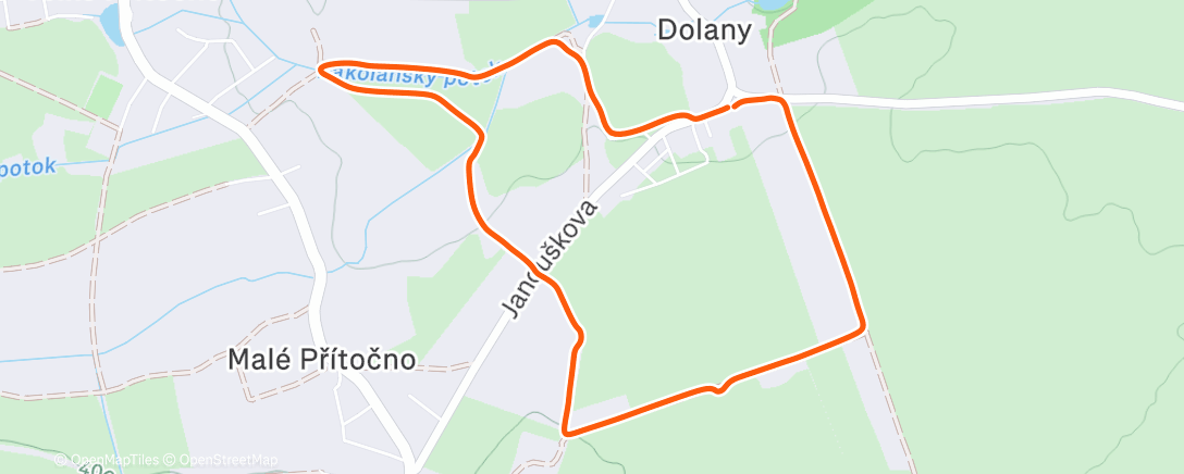 Map of the activity, Morning Run