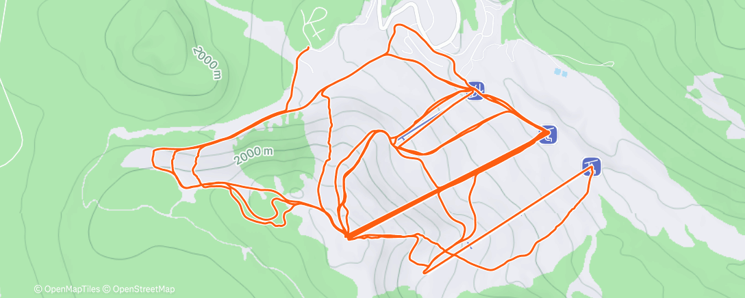 Map of the activity, Morning Alpine Ski