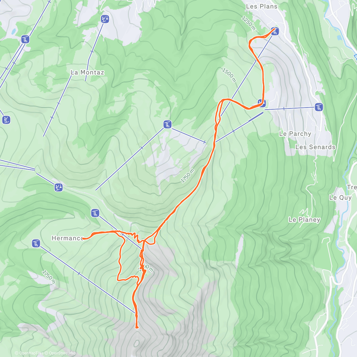 Карта физической активности (Au stade avec les Gaziers)