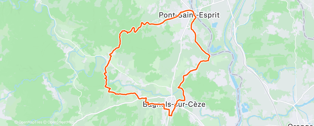 Map of the activity, Morning Ride