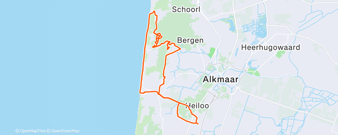 Map of the activity, Saturday Morning Ride, met Heiloo B ploeg!