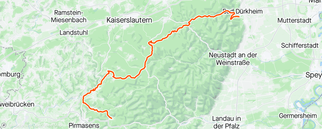 Mapa de la actividad (Gravelride über Johanneskreuz)