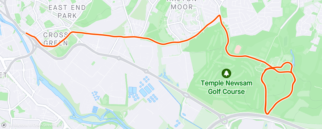 Map of the activity, Temple Newsam parkrun