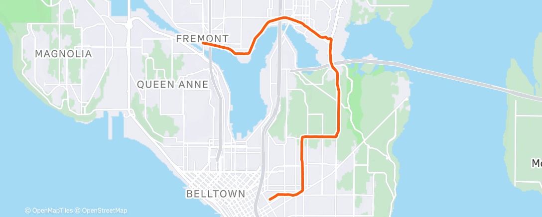 Map of the activity, Evening Run