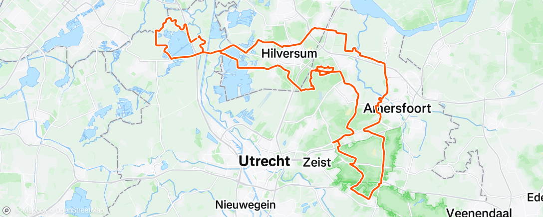 Map of the activity, Morning Ride