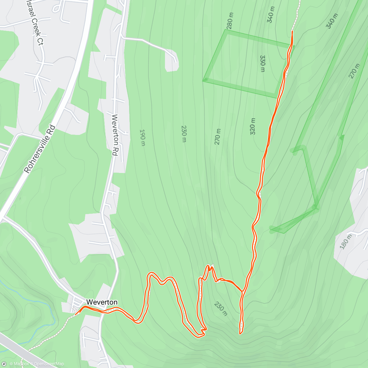 Map of the activity, Checking out the Weaverton Cliffs