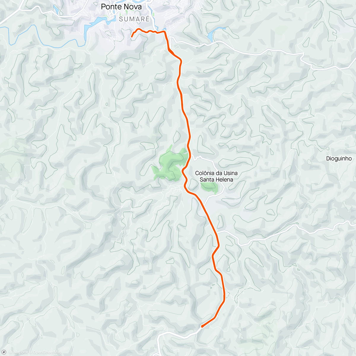 Map of the activity, Pedalada matinal BV Santinha.