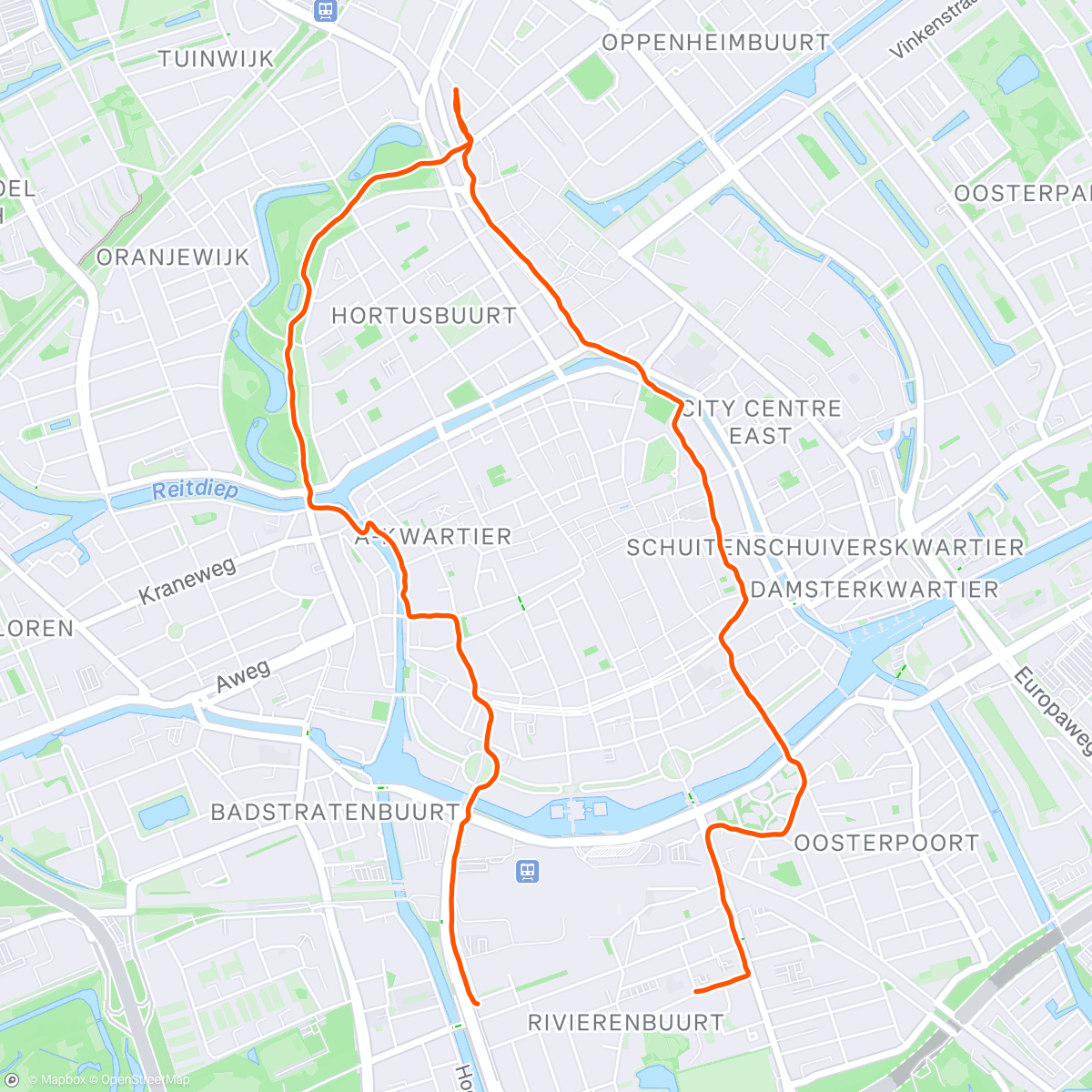 Map of the activity, Herstelloopie