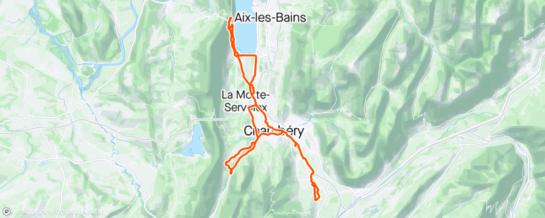 Map of the activity, 3 H 30 : Endurance de base