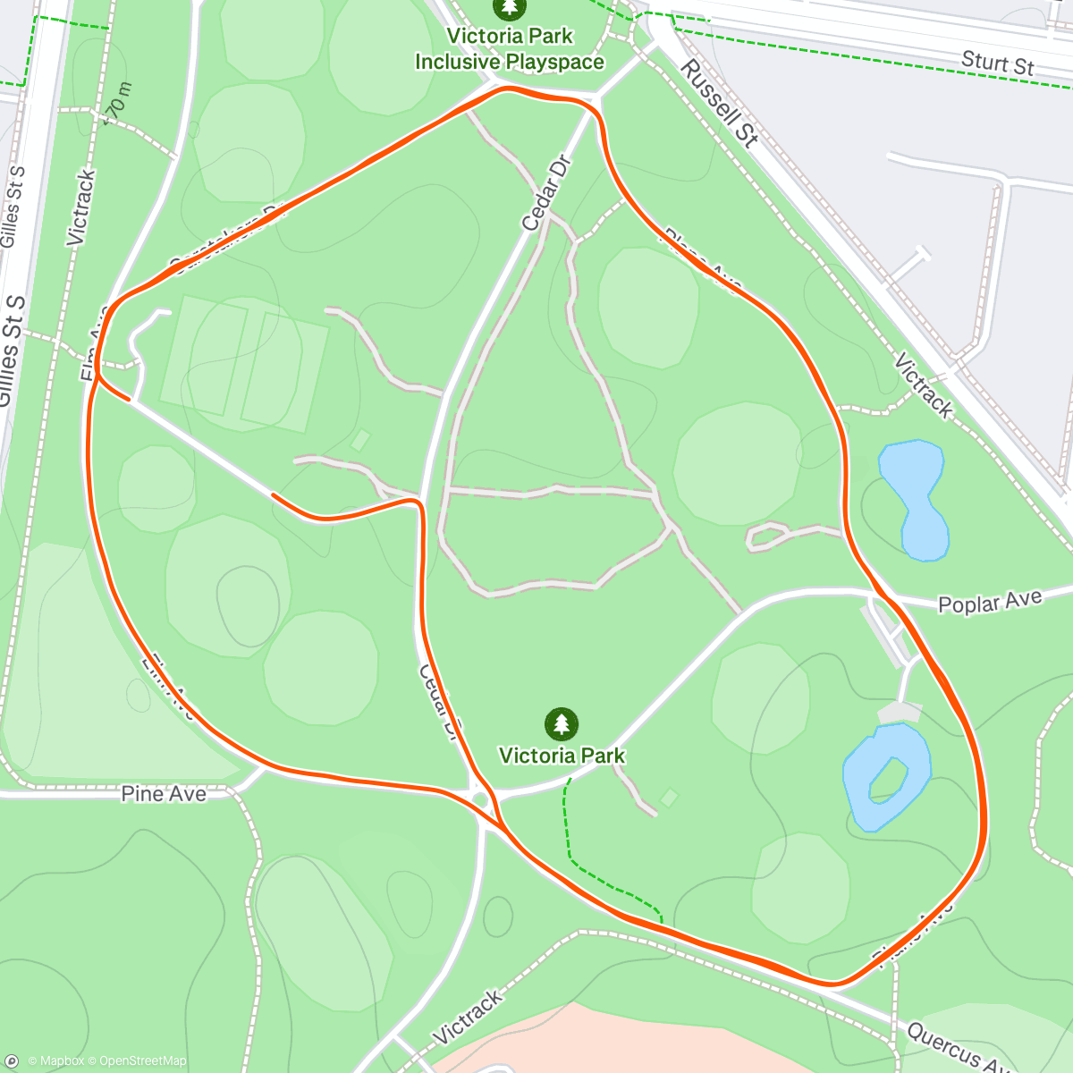Map of the activity, down